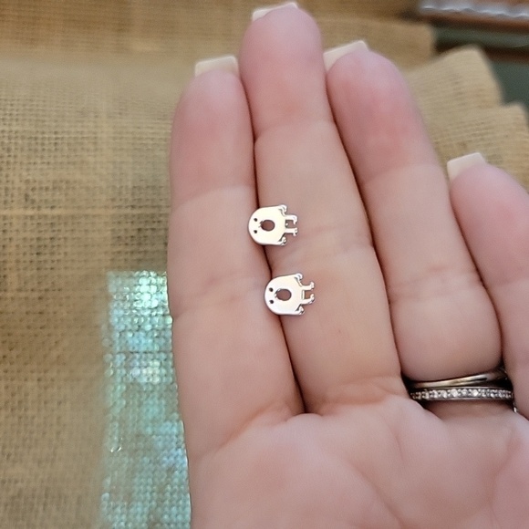 LITTLE MONSTER STERLING SILVER EARRINGS - Picture 5 of 6